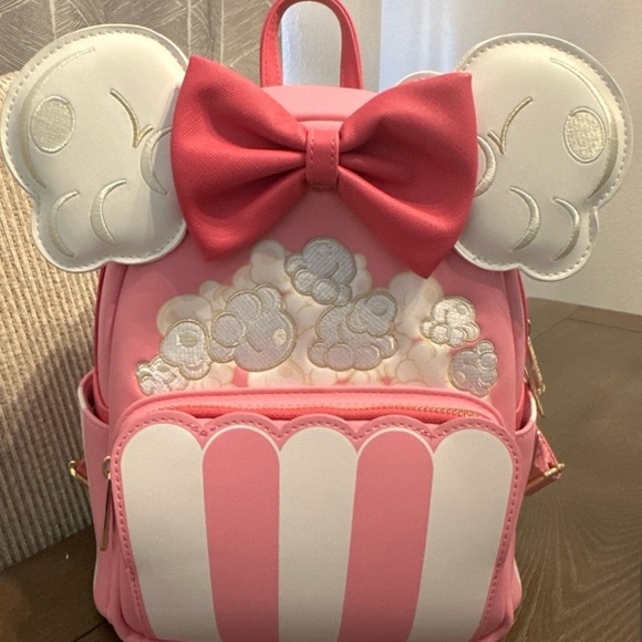 Loungefly Disney Minnie Mouse Popcorn Ears Mini Backpack - Exclusive - Rare